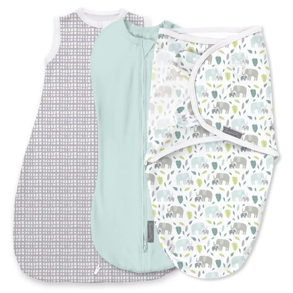 SwaddleMe Comfort Pack Swaddle Wrap - Baby Elephant