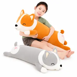 CHUBBYJOY Cute Long Corgi Plush Pillow, 23" 31" 39" 47" Soft Dog Body Pillow for Hugging, Sleeping & Sofa Decor, Kawaii Stuffed Animal Gift for Kids Adults Dog Lovers