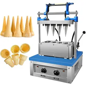 Kolice commercial 4 molds set ice cream cone maker,Waffles maker,ice cream tray machine,ice cream tools,ice cream cone machine,cone maker