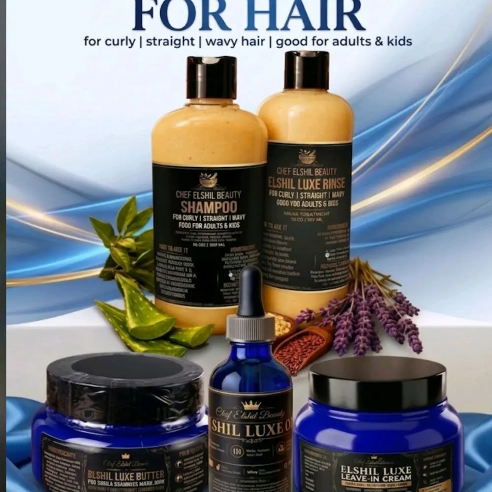 Elshiluxe Hair Care Oil Set - Targets Curly, Straight & Wavy Locks, Reduces Breakage, Supports Growth, Boosts Vitality