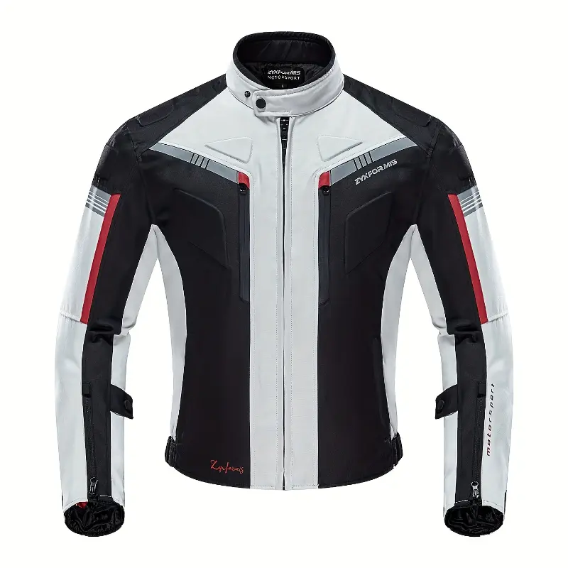 Men's Waterproof Motorcycle Jacket with Armor, Windproof Full-Body Gear for Summer and Winter