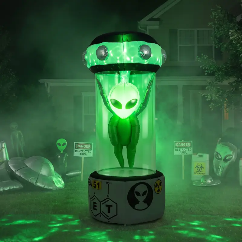 COSTWAY Halloween Inflatables Decoration with LED Lights, Giant Blow up Pumpkin/Dragon/Spider/Ghost/Clown/Scarecrow/Dead Tree, Outdoor Halloween Decorations with Built-in LED Lights for Lawn, Yard, Garden, Patio, Indoors