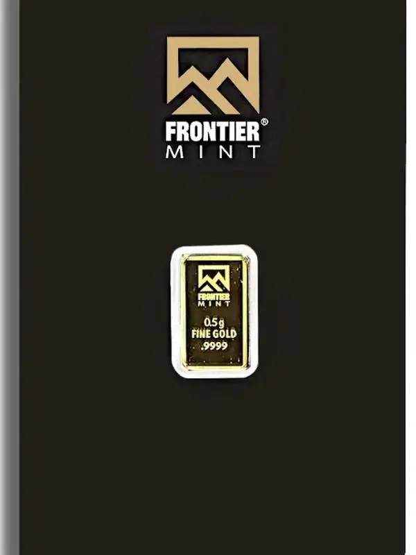 1/2 gram .999 Gold Bar – Frontier Mint In Assay Card 1/2 gram .999 Gold Bar – Frontier Mint In Assay Card