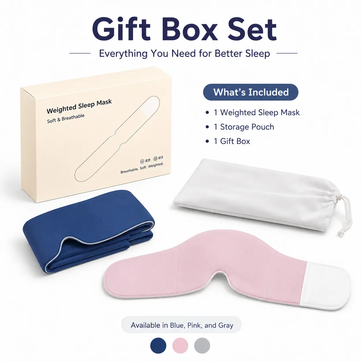 Fall asleep faster with our weighted eye mask! 100% light blocking design delivers soothing gentle pressure around eyes. Ultra wearable for nightly rest, daytime naps, travel trips and meditation, ideal daily sleep accessory for women.