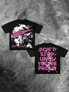 Men's Regular Fit Skull & Rocket Print Short Sleeve Graphic Tee, Casual Round Neck T-shirt for Summer, Fashion Men's Top for Daily Wear, Tropical grandma's favorite shirt tees