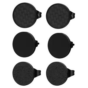 OIDEA Carbon Fiber Stud Earrings Set 316L Surgical Steel Round Disc Matte Studs Hypoallergenic for Men Women 6mm 8mm Black