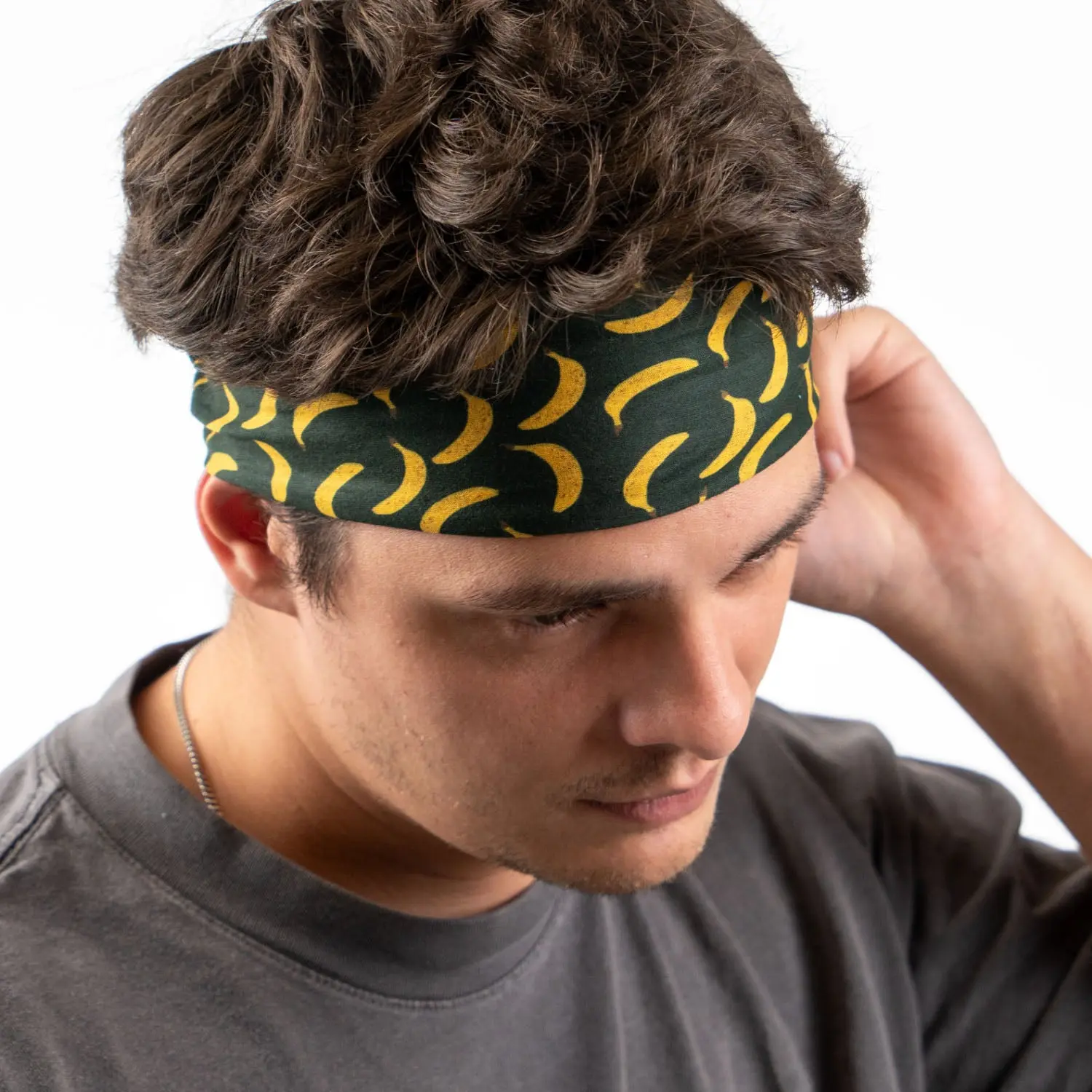RokBAND Multifunctional Elastic Stretchy Headband - Banana All Over Print Headband Head Wrap, Training Hair Accessory, Elastic Headbands