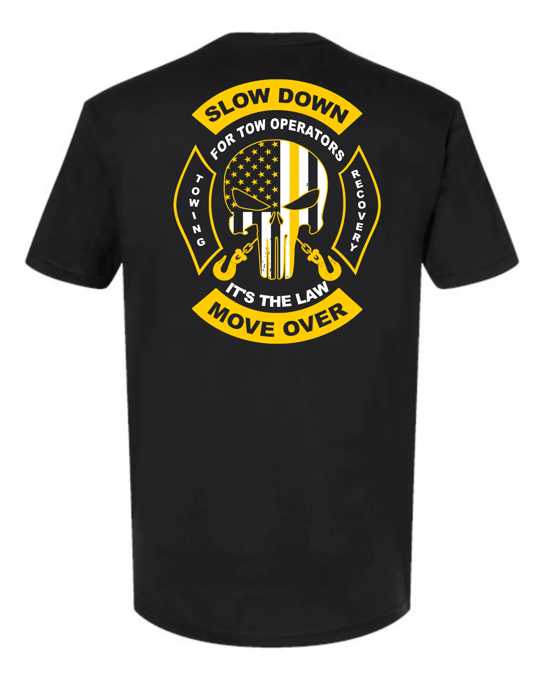 Slow Down Move Over Tow Truck Operator Shirt - Emergency First Responder Short Sleeve T Shirt by RAW Customz