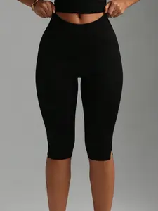 V-Neck Halter Top & Split Seven-Foot Pants Set, High Elastic Slim Fit Two-Piece, Fitness Yoga Daily Wear