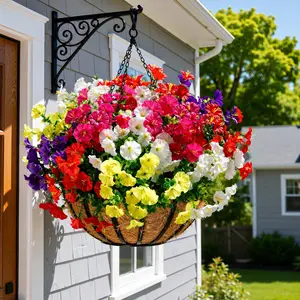 6/12/24 Bundles of Uv-Resistant, Fade-Proof Mixed Artificial Daisies And Violets, Suitable for Outdoor Patios, Weddings, Festivals, Home Decor, And Indoor/Outdoor Hanging Basket Floral Arrangements, Ideal for Outdoor Garden Planting, Front Door Porches