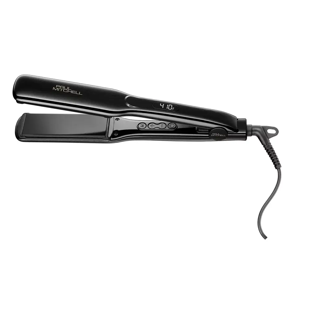 Paul Mitchell Smooth+ Flat Iron - Black - 1.5", Silky Straight Hair, 60 Seconds