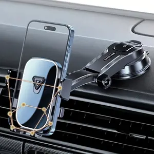Car Phone Holder, Upgraded Hands-Free Dashboard Mount for Safe Driving, Three Stylish Designs for Ultimate Convenience