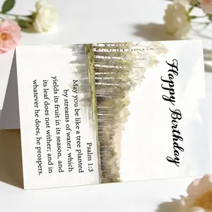 Christian Birthday Card with Scripture, Religious Birthday Gift for Women Men