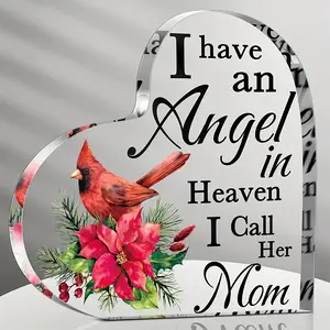 Red Cardinal Memorial Gift for Loss of Dad or Mom | Touching Tribute to Angel Family or Cemetery Souvenirs | Sympathy Decoration for  Dead Christmas or Anytime
