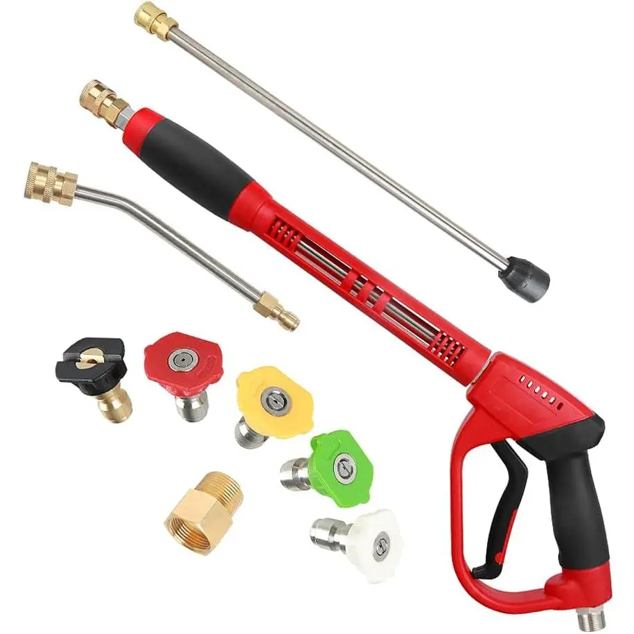 Upgraded  Washer  with Extension Replacement Wand, M22 Fitting,7 Inch 30  Curved Rod, 5 Nozzle Tips, 5000 PSI,  Inch