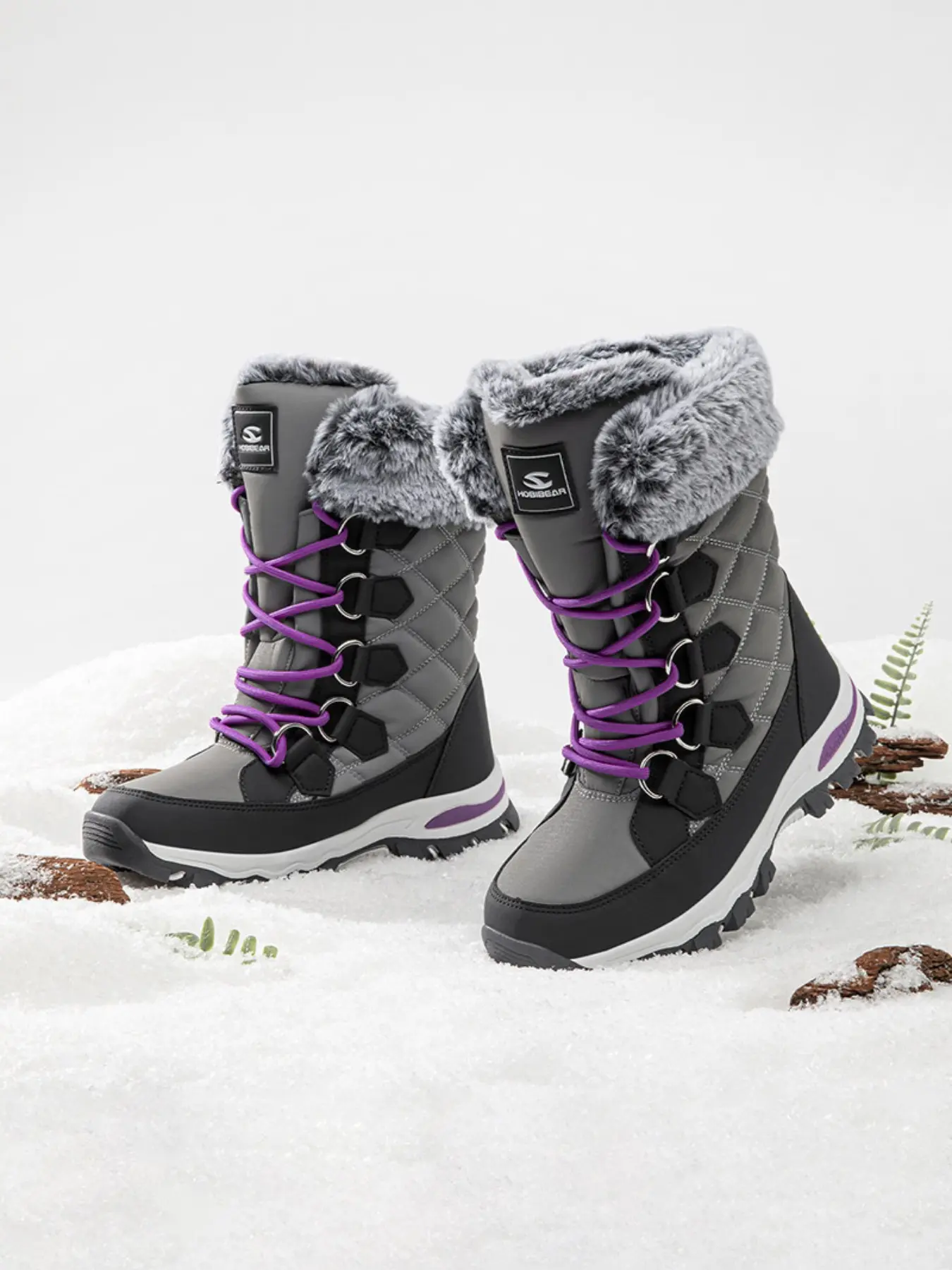 HOBIBEAR Women's Waterproof Winter Boots, Durable Snow Boots for Cold Weather & Outdoor Adventures, Fashion Design Keeps Feet Warm & Dry