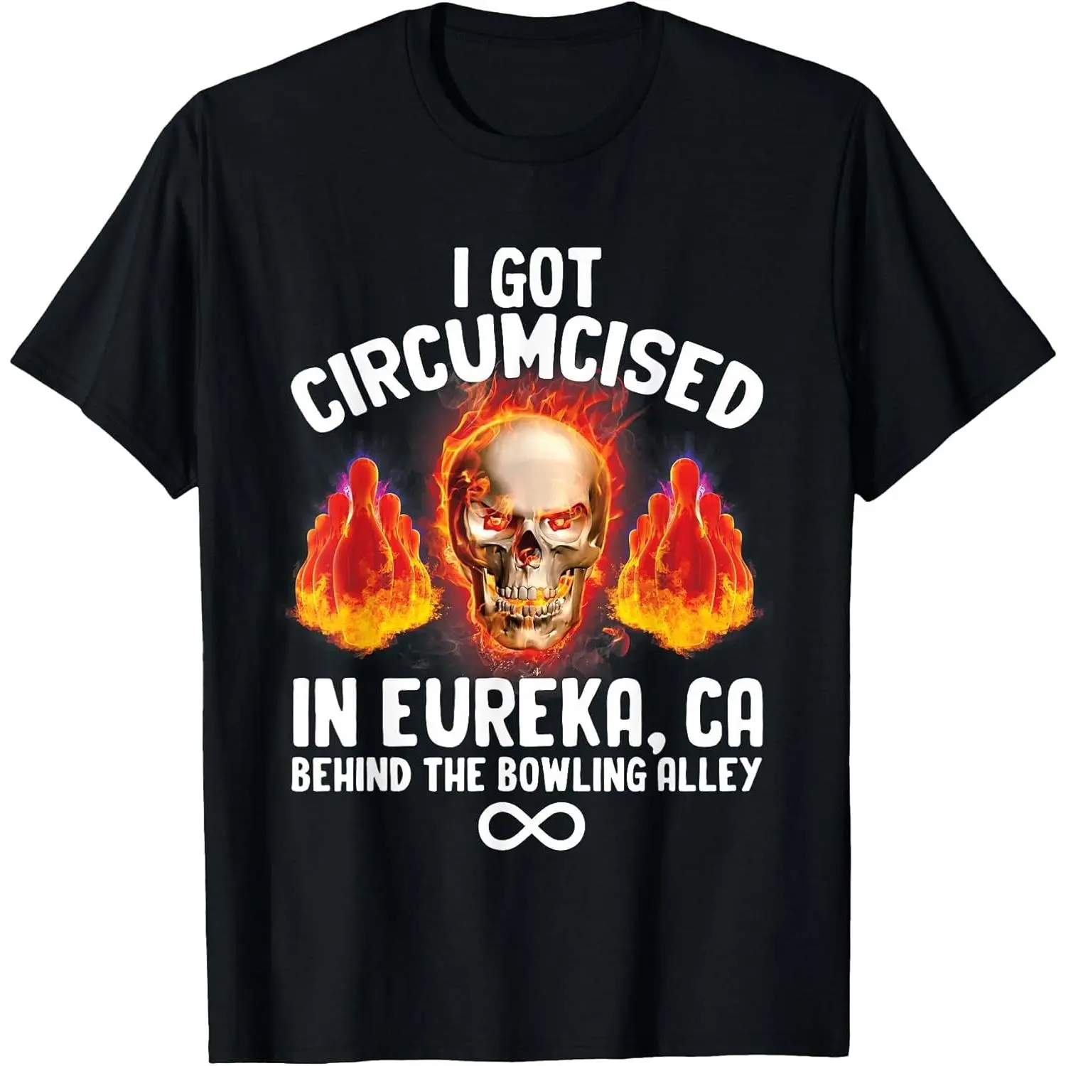 Men Women's Casual Graphic Tee Circumcised Bowling Oddly Specific Humor Weird Funny Meme T-Shirt Short Sleeve Fashion Clothing Sweatshirt