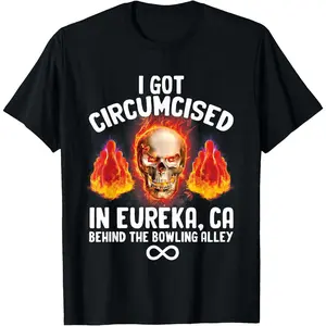 Men Women's Casual Graphic Tee Circumcised Bowling Oddly Specific Humor Weird Funny Meme T-Shirt Short Sleeve Fashion Clothing Sweatshirt