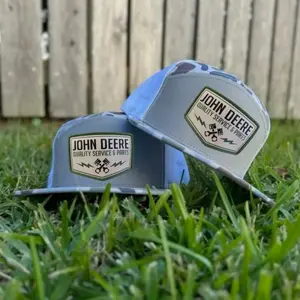 John Deere Quality Service Trucker Hat | Embroidered Snapback Cap, Mesh Back Farm & Outdoor Hat for Men Gift For Him, Gift For Her