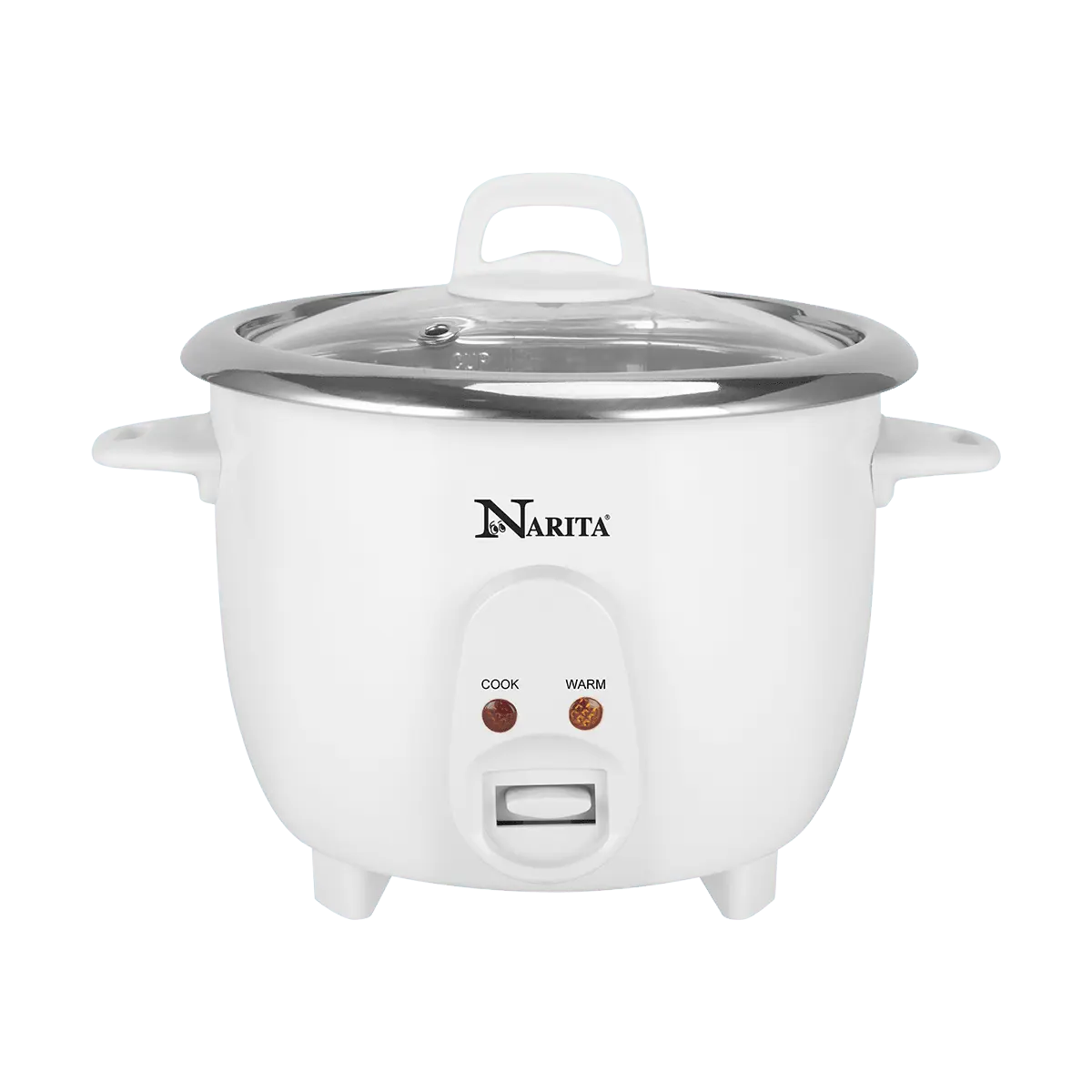 NARITA 5-Cup Compact Rice Cooker (NRC-205S) - 304 Stainless Steel Inner Pot, 1-Touch Cook Operation, Auto Keep Warm, Ideal for Small Homes
