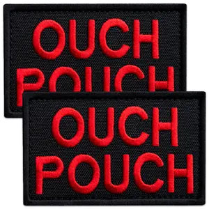 2Pcs Ouch Pouch Patch, Embroidered Medical Ems First Aid Patch