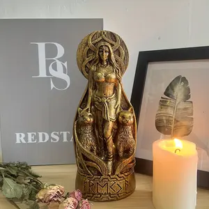 Handcrafted Freya Pagan Altar Viking Resin Craft Home Decor Ornament Freya Statue Sculpture Garden Art Decoration