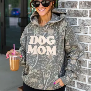 PUFF 'Dog Mom' Camo Hideaway Hoodie