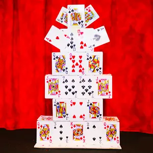 House of Cards Magic Trick - Easy to Perform Card Castle Set with Full Instructions for Beginners & Experienced Magicians