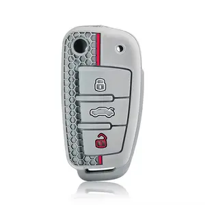1 Pcs Silicone Car Key Fob Cover For Audi A1 A3 A6 C5 C6 Q3 Q2 Q7 TT TTS R8 S3 S6 RS3 RS6 A4