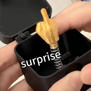 Surprise Middle Finger Box | Prank Gift Box with Spring-Loaded Gesture | Plastic & Metal Spring | Funny Gag Gift for Friends, Birthdays & April Fools' Day | #PrankBox #FunnyGift #AprilFools