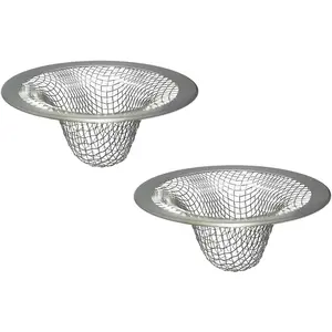 Drain Strainer, Sink Drain Hair Catcher 1.0" Small, Bathroom Sink Drain Strainer, 2PCS Drain Mesh Baskets for Laundry, Mop Pool, Utility, Slop, RV Sink, Stainless Steel Drain Filter NoBrand