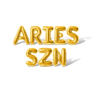 Letter Balloons - ARIES SZN 16" Inch Alphabet Letters Foil Mylar Balloon Birthday Party Banner