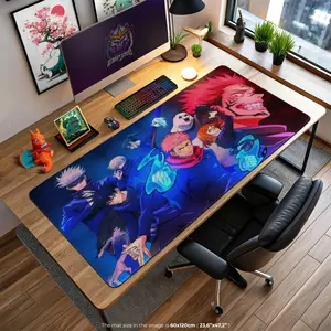 Jujutsu Kaisen Group Desk Mat - Anime Mouse Pad with Yuji, Gojo & Sukuna, Gaming
