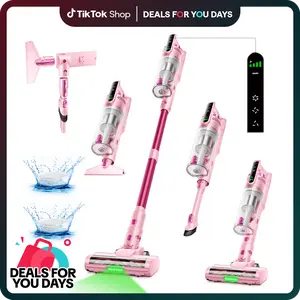 【2026 New Arrivals】Trucozie T550 Cordless Vacuum Cleaner, 40kPa Powerful Suction Smart Stick Vacuum with 50 Mins Runtime, 8-in-1 Lightweight Handheld/Upright Vacuum for Hardwood Floor, Carpet, Pet Hair & Car