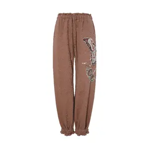 TCH - Brown pants with rhinestones, Women