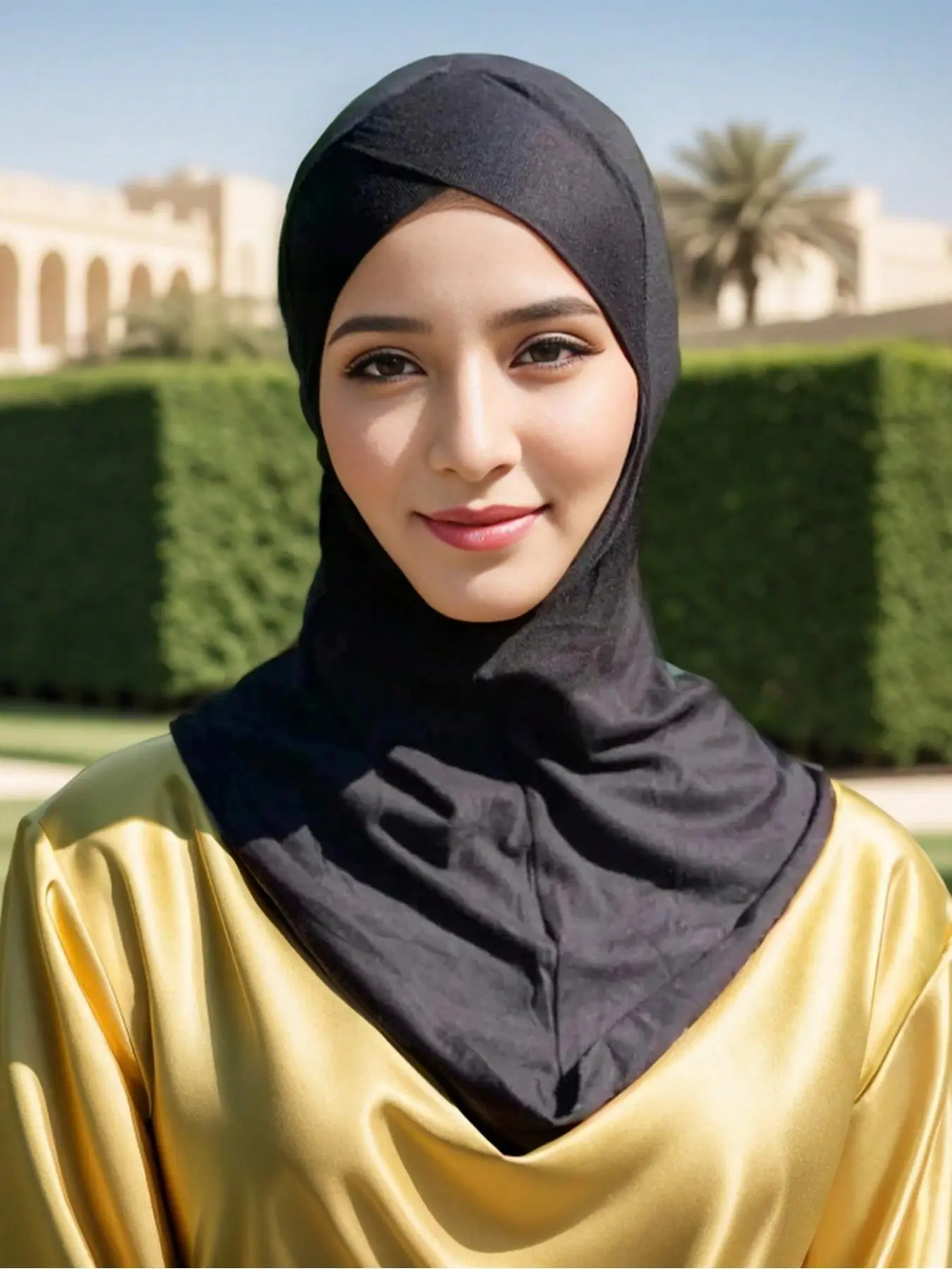 Women's Solid Color Instant Hijab, Modest Casual Hijab for Daily Wear, Women's Islamic Clothing for All Seasons