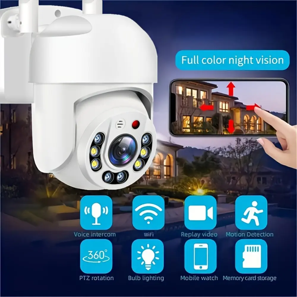 4mp Wireless Bulb Security Camera, 360° Indoor/outdoor Surveillance, Smart Motion Detection and Alerts, Two-Way Audio, Full-Color Night Vision, Wifi Monitoring Camera, Wifi Security Cameras, Home Surveillance Camera, Bulb Cctv
