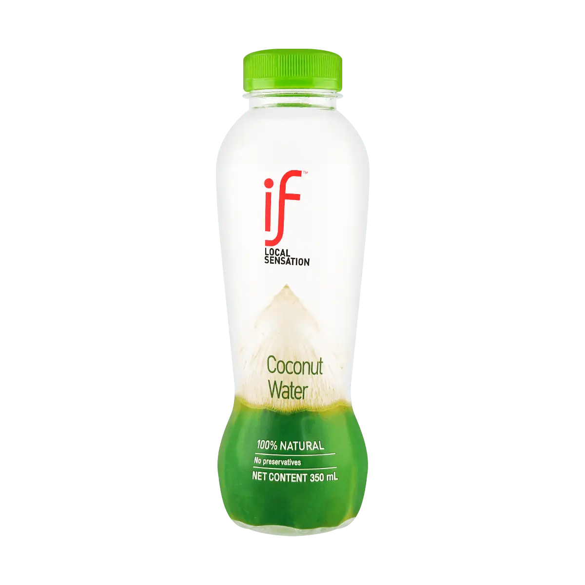 IF 100% Pure Coconut Water, NFC Young Coconut Juice, 350ml, Low Calorie, Zero Fat, Zero Added Sugar, Authentic Thai Product