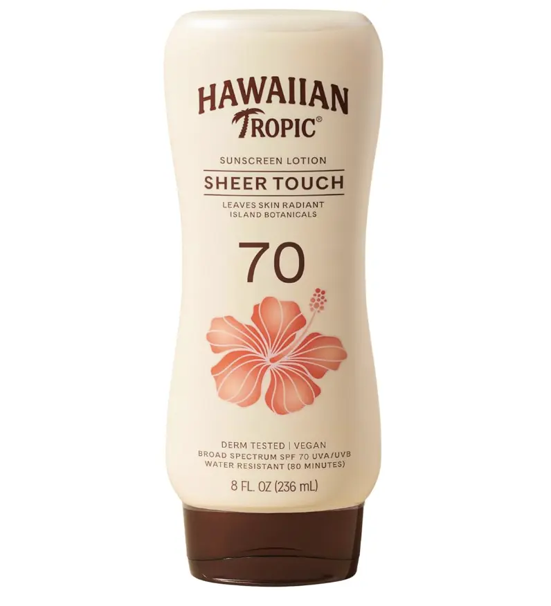 Hawaiian Tropic Sheer Touch Body Lotion, 8oz, Broad Spectrum Protection, Oxybenzone-Free