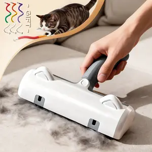 【New Arrival】Reusable Pet Hair Removal - Static Fur Remover for Dogs & Cats - Perfect for Furniture, Carpet & Bedding  - Washable Lint Roller with Large Dustbin & Cute Design - Bonus Cat Chew Toy Included, Easter Gift