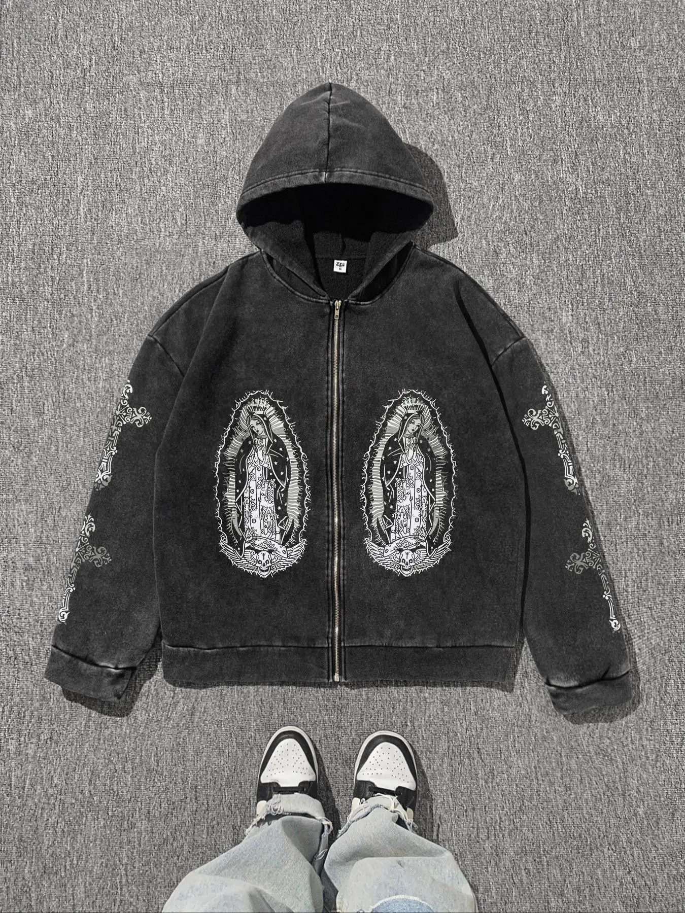 dgk guadalupe embroidered black hoodie - TikTok Shop