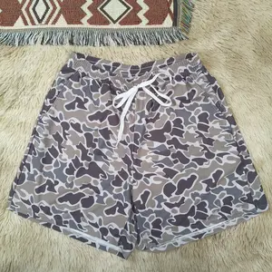 Camo printed bottoms adult men beach wear summer swim trunks