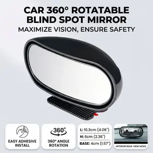 2 Pack Car Blind Spot Mirrors, 360° Adjustable HD Glass Convex Wide Angle Rearview Mirror for Universal Safe Parking