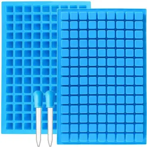 Square Silicone Candy Molds For Hard Candy, Gummy, Caramels, Chocolate, Ganache, Ice Cubes-252 Cavity