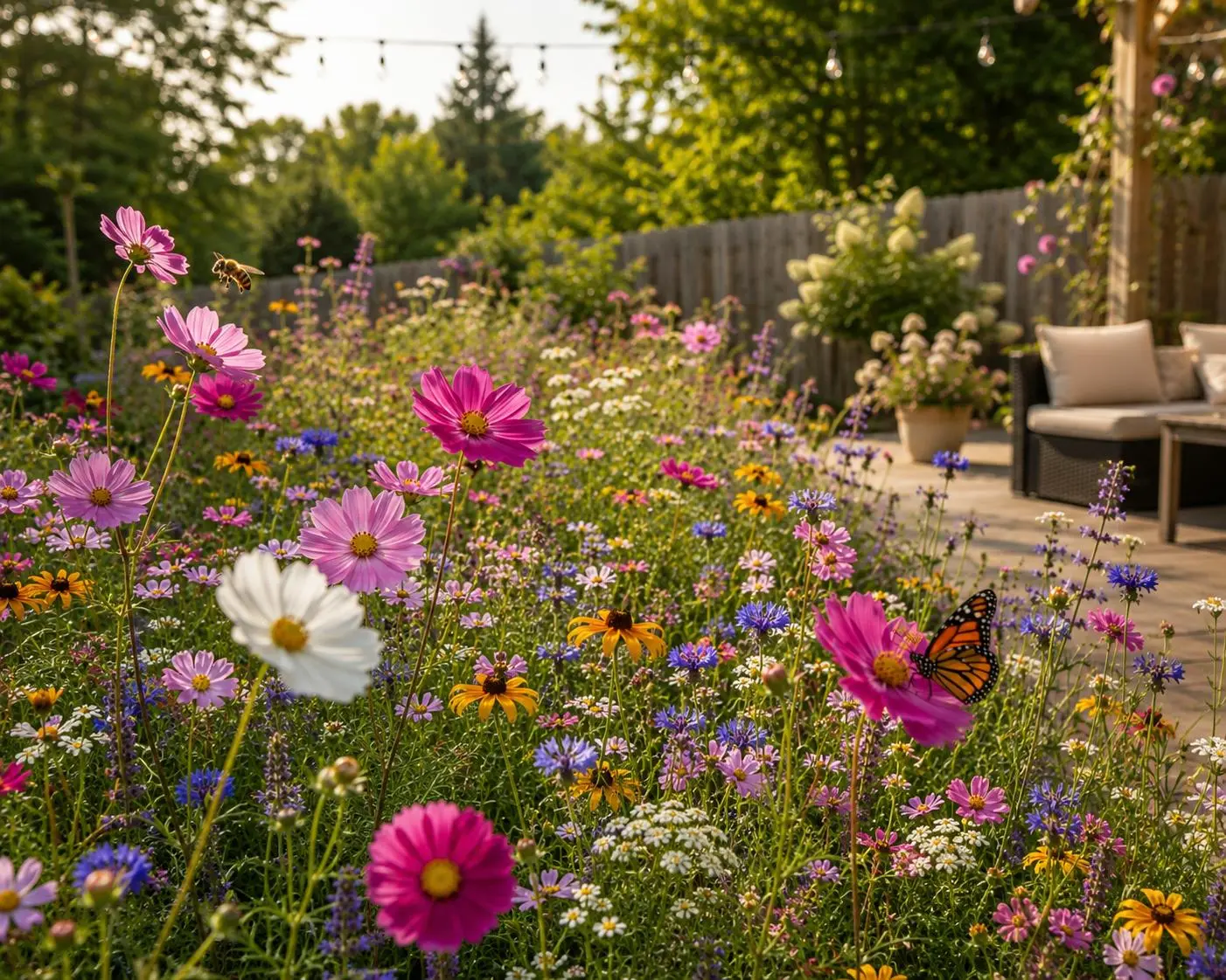 Premium Easy to Grow Backyard Flower Seed Mix – 750+ Seeds | Non-GMO | Attracts Bees, Butterflies & Hummingbirds Perfect for Backyard Gardens, Home Gardens, Flower Beds, Garden Borders, Raised Beds, Containers  Planters Indoor Seed Starting