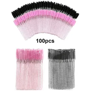 100pcs Disposable Eyelash Spoolies Brushes