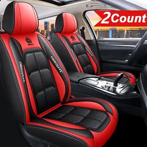 Premium PU Leather Car Seat Cover, Leather Seats Cover, Breathable All-Season Universal Fit Automotive Seat Covers, Durable Full Surround Protection, Stylish Interior Design Car Seat Protectors