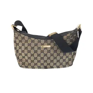 Pre-owned GUCCI Canvas Shoulder Bags GG Leather Shoulder Bag
