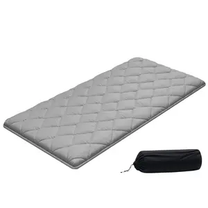 VEVOR Japanese Tatami Mat, Twin Size Foldable Japanese Tatami Mattress, Futon Mattress with Storage Bag & Fastener, 9-Layer Floor Mat for Sleeping, Dormitory, Meditation, Yoga, 80 x 39 x 2.5 in, Gray