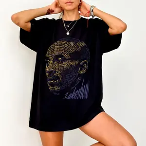 Kobe Los Angeles Basketball T-shirt, Golden Word Art Portrait Graphic, Perfect Gift for Basketball Fans